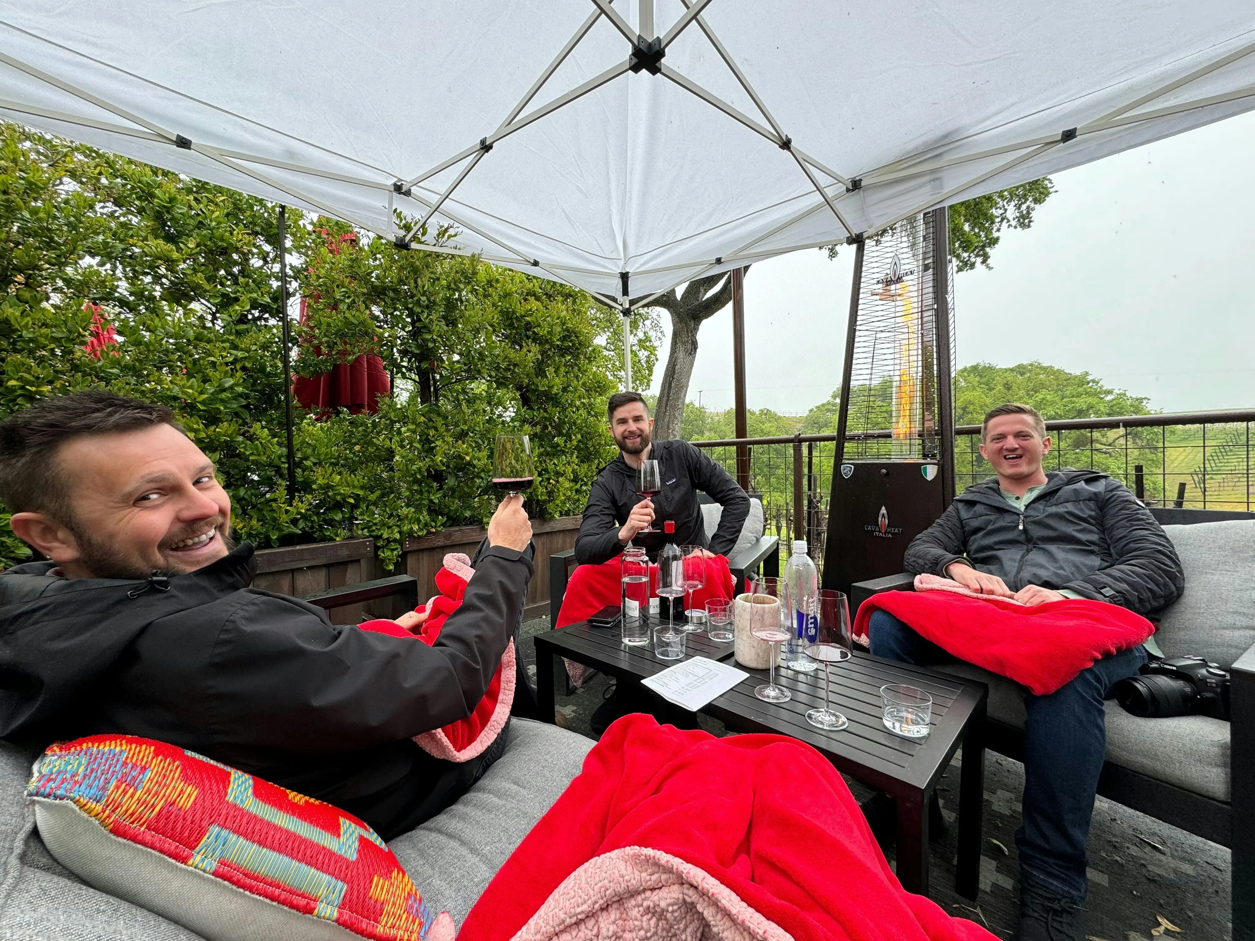 Ben and friends wine tasting