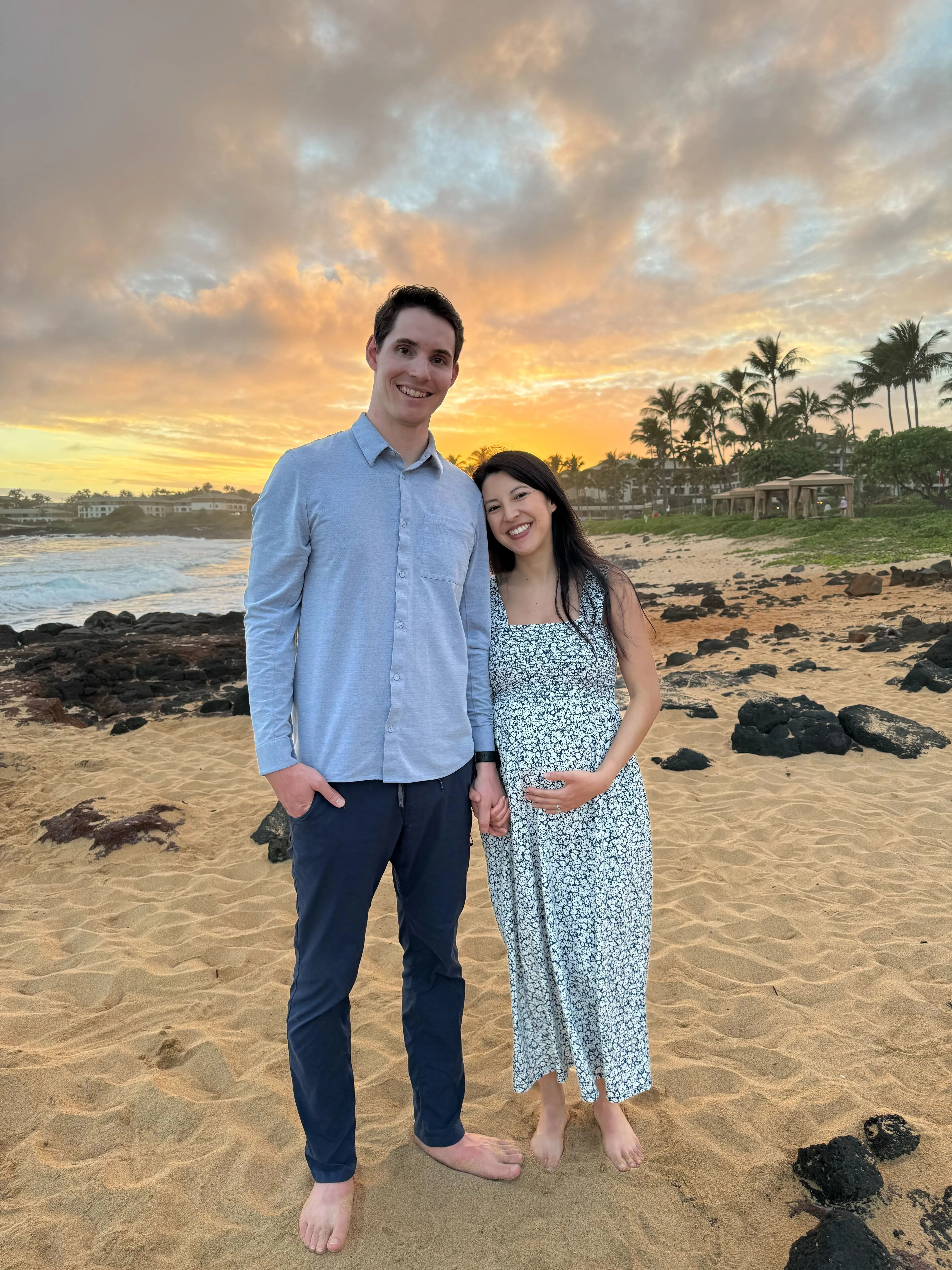 Ben and his wife on a baby moon trip in Hawaii