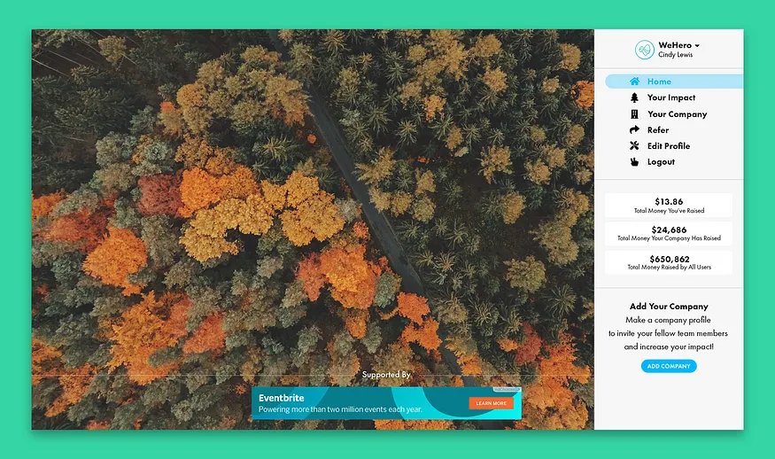 Prototype design for the WeHero browser extension