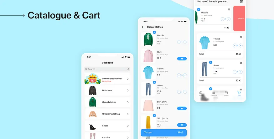 Cleanly laundry app design screen 2