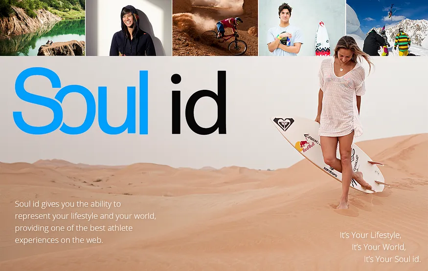 One of Soul id’s first landing pages featuring surfer Sally Fitzgibbons
