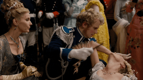 Animated reaction GIF of someone fainting